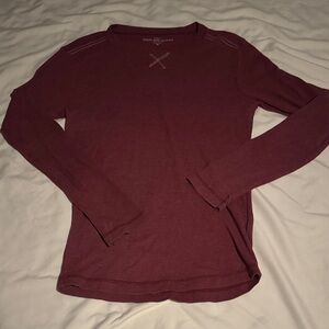 Classic Maroon Long Sleeve Tee for Men